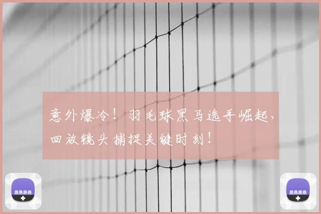意外爆冷！羽毛球黑马选手崛起，回放镜头捕捉关键时刻！